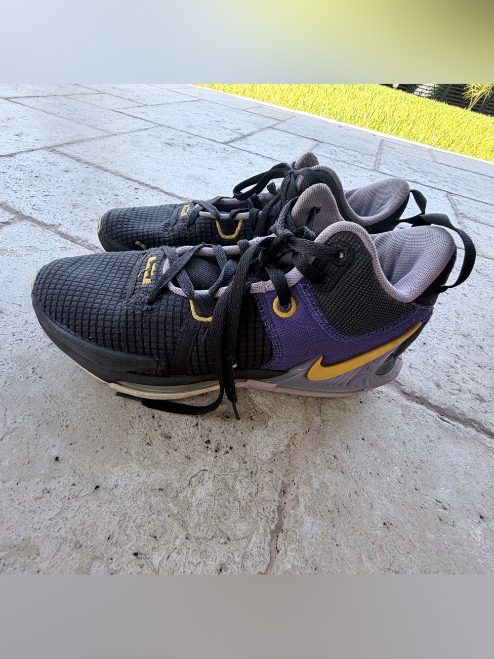 Nike Black, Purple & Gold Running Shoes